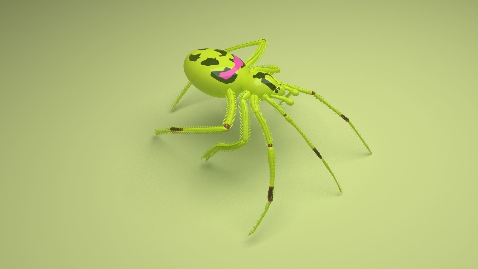 Happy Face Spider 3D Model CGTrader Happy face spider 3d model cgtrader