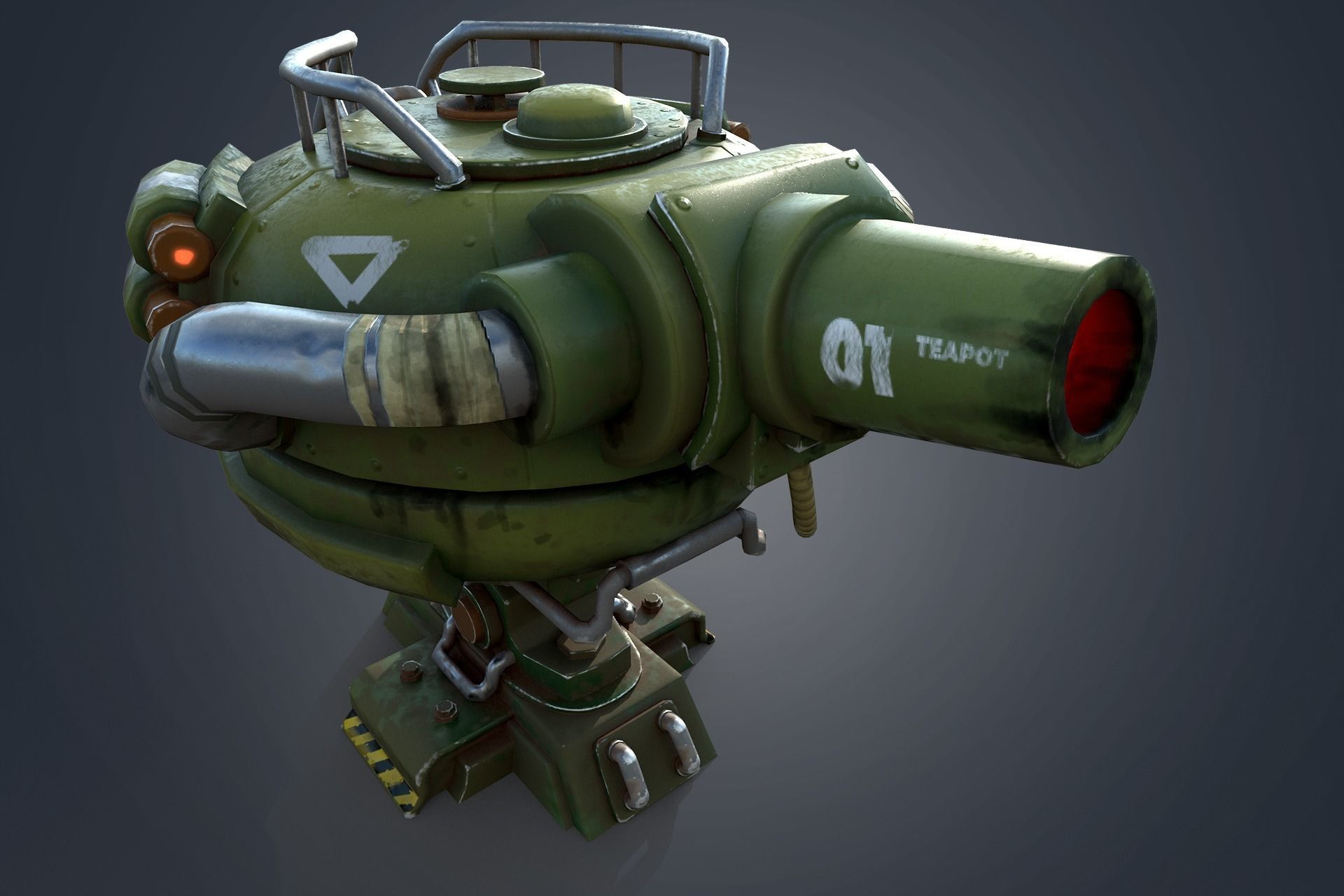 3D model Teapot Turret VR / AR / lowpoly CGTrader