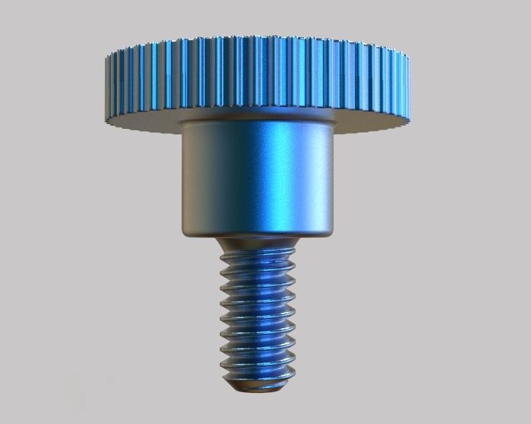 M4 x 10mm Knurled High Thumb Screws 3D model 3D printable CGTrader