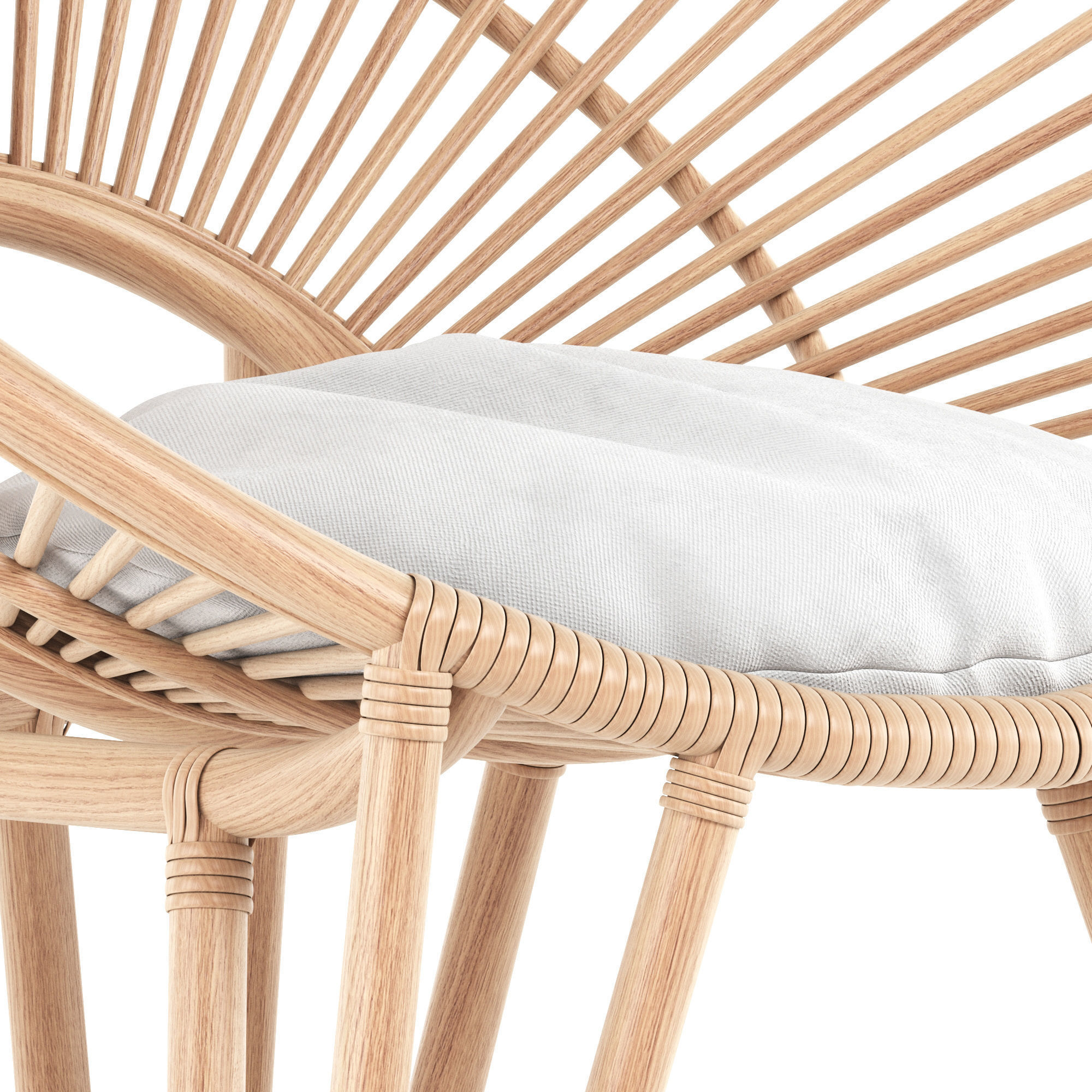 RAYMAN NATURAL RATTAN CHAIR 3D model | CGTrader
