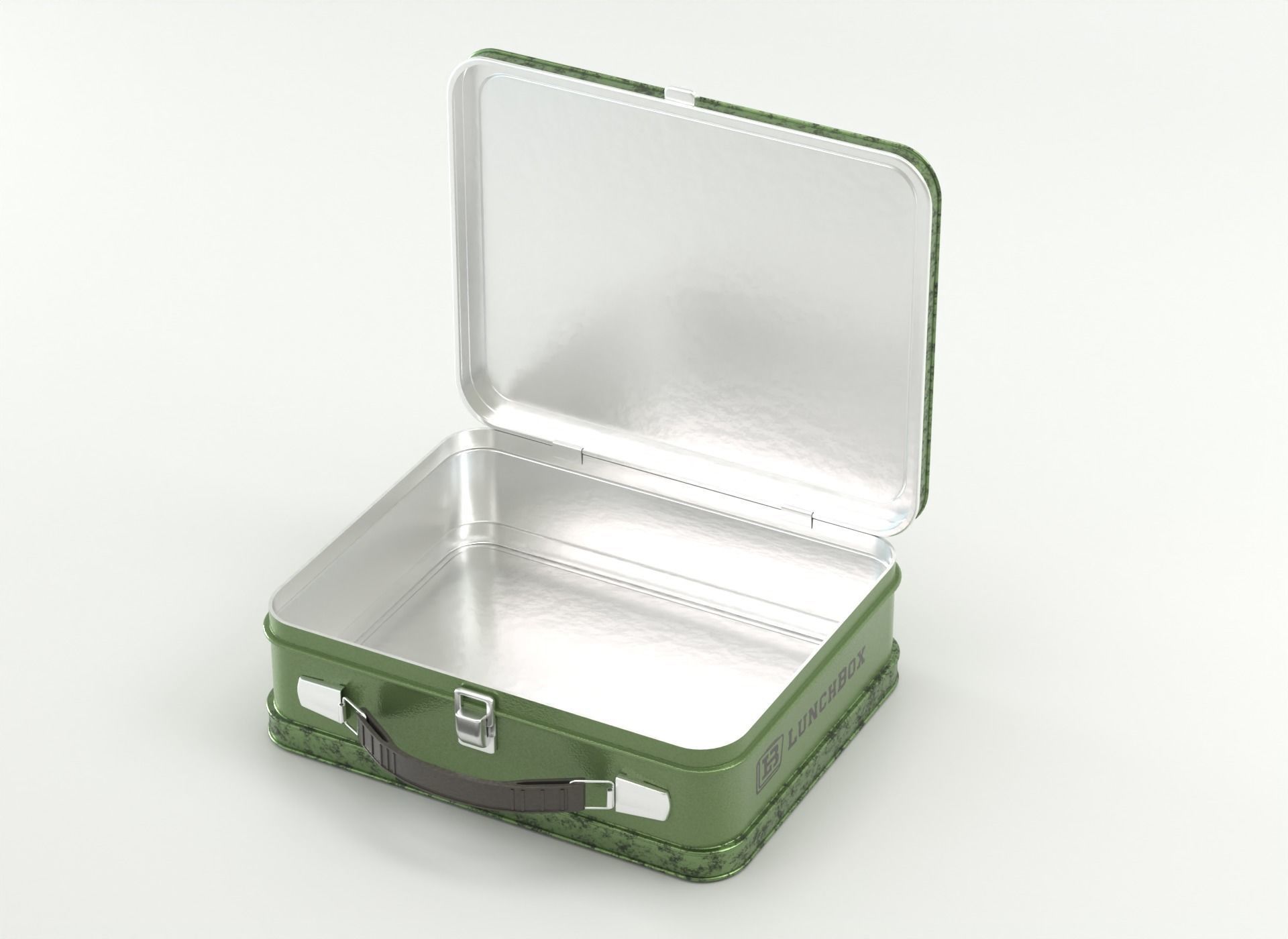 Vintage Suitcase Lunch Box 3D model CGTrader