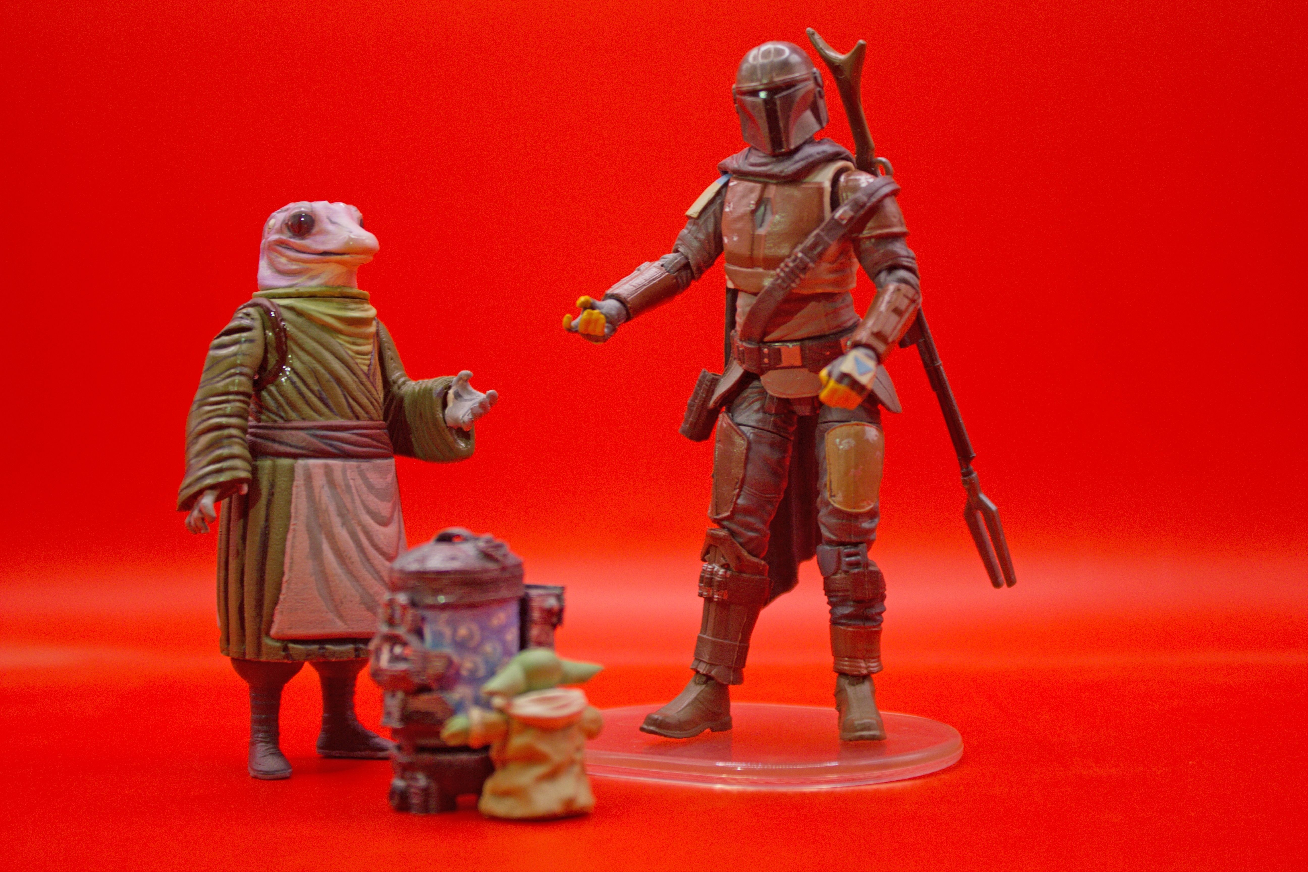 Articulated Lady frog Mandalorian 3D model 3D printable CGTrader