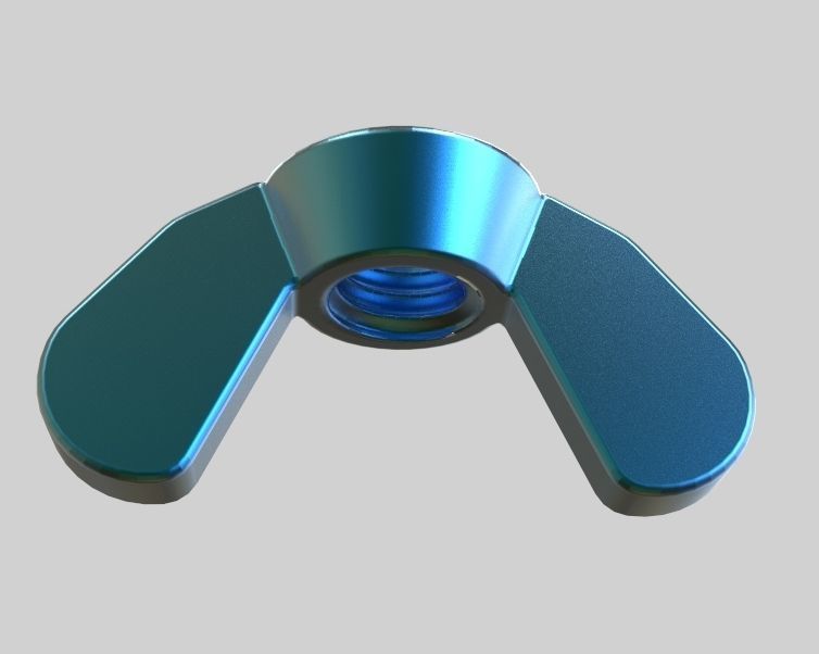 M4 Wing Nuts 3D model 3D printable CGTrader