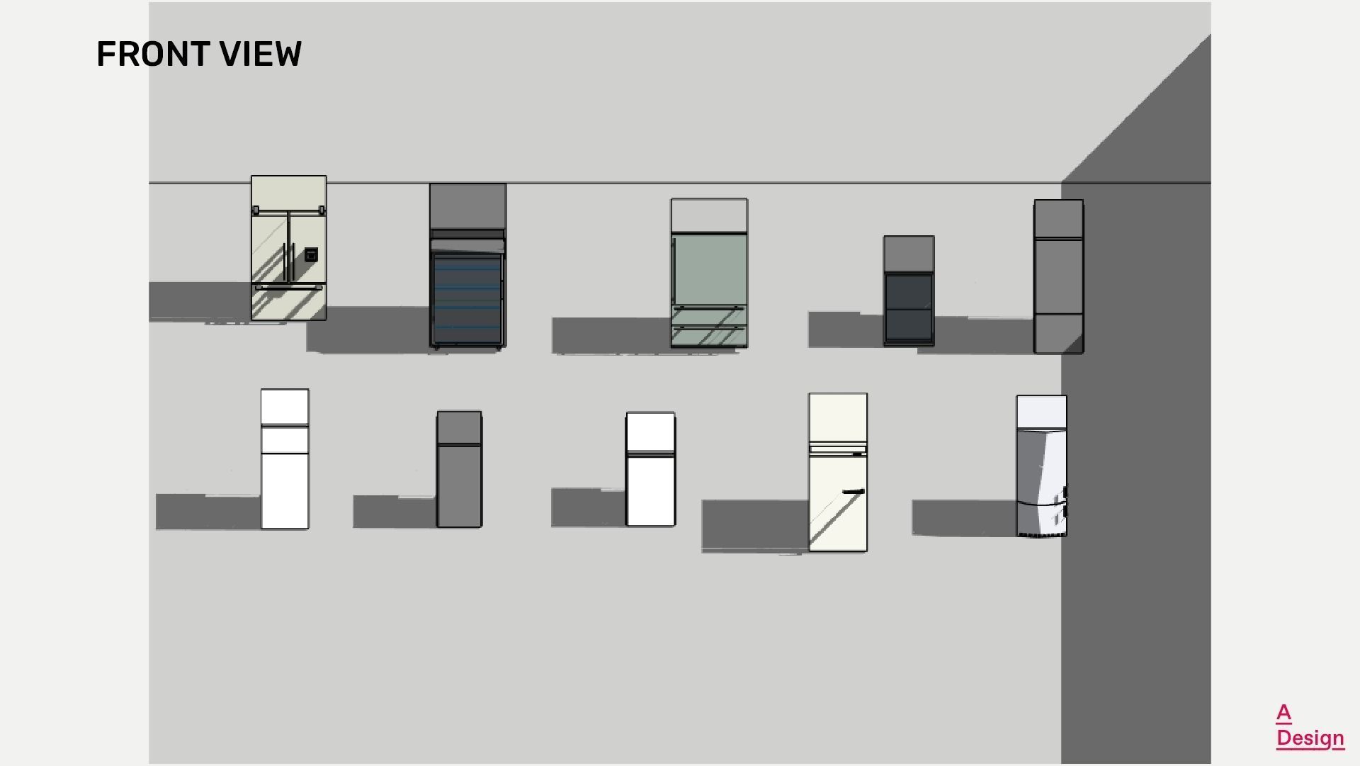 Refrigerator Pack of revit families 3D model CGTrader