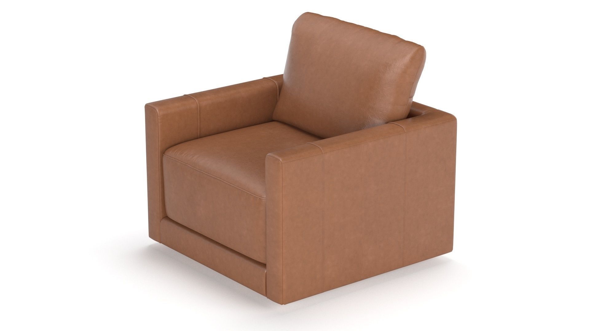Gather Leather Swivel Chair 3D model CGTrader