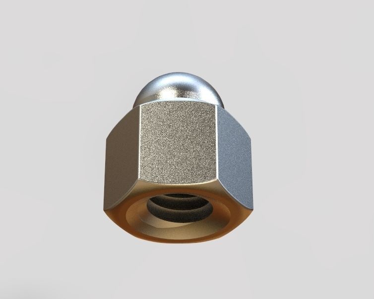 M6 Locking Acorn Nuts 3D model 3D printable CGTrader