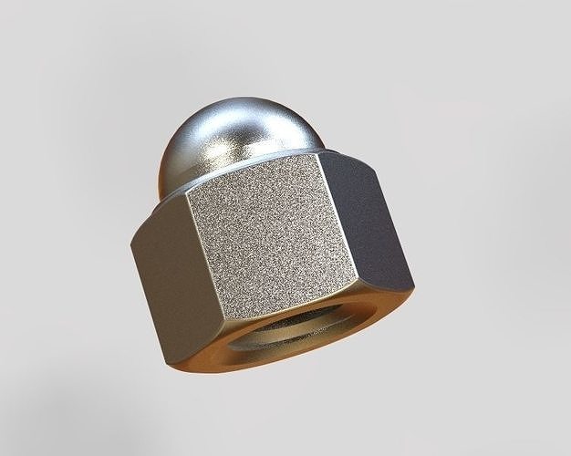 M8 Locking Acorn Nuts 3D model 3D printable CGTrader