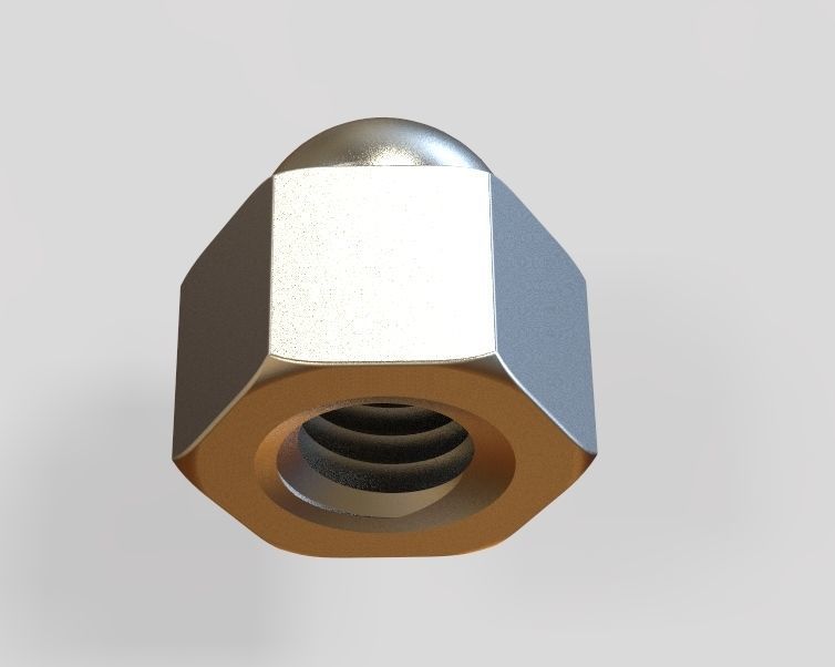 M10 Locking Acorn Nuts 3D model 3D printable CGTrader
