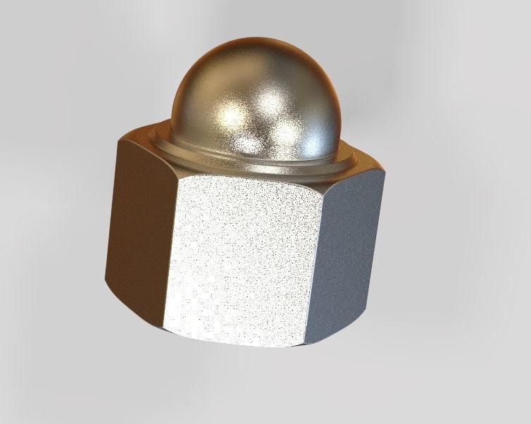 M16 Locking Acorn Nuts 3D model 3D printable CGTrader