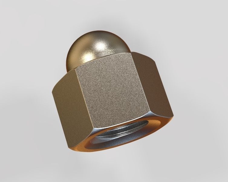 M16 Locking Acorn Nuts 3D model 3D printable CGTrader