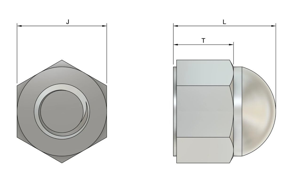 M16 Locking Acorn Nuts 3D model 3D printable CGTrader