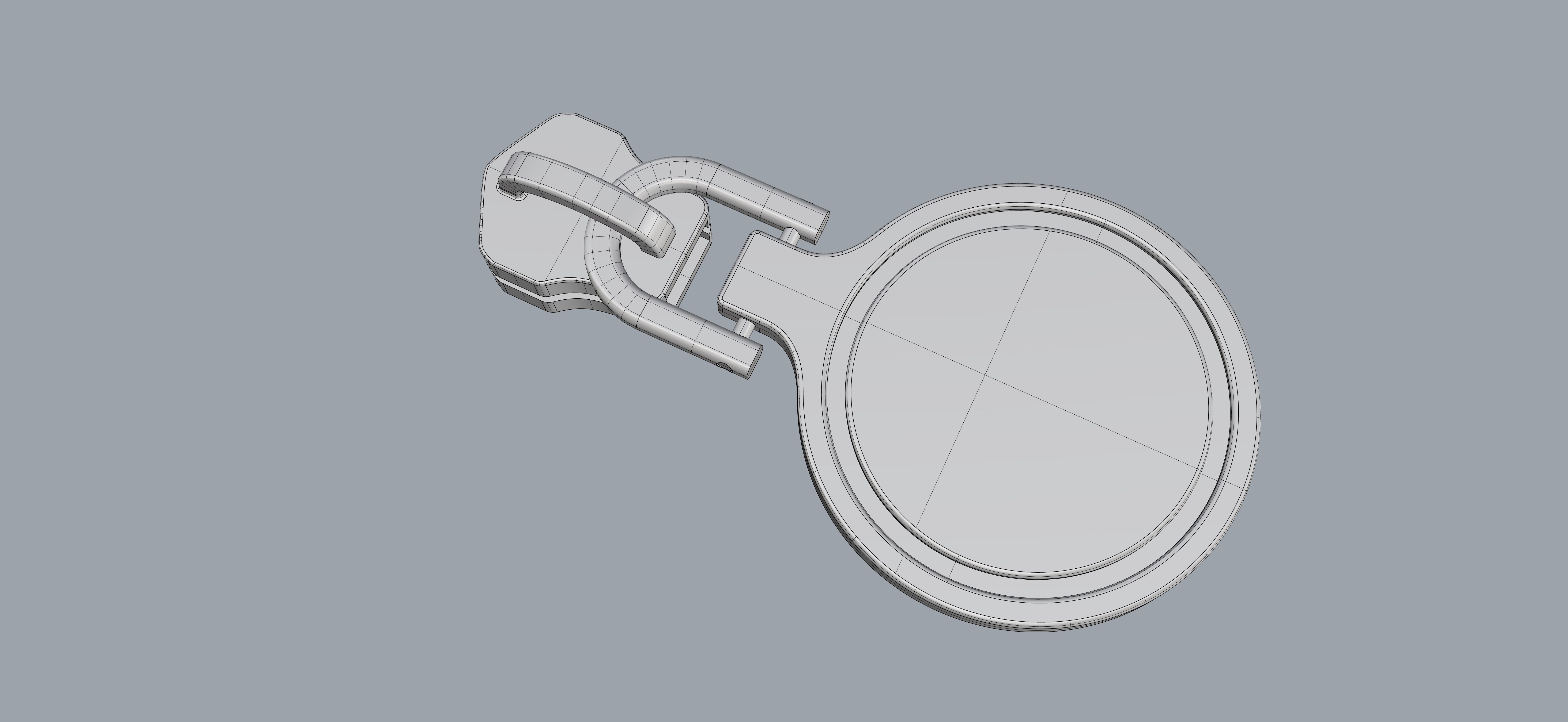 Round Zipper Puller 3D model 3D printable CGTrader
