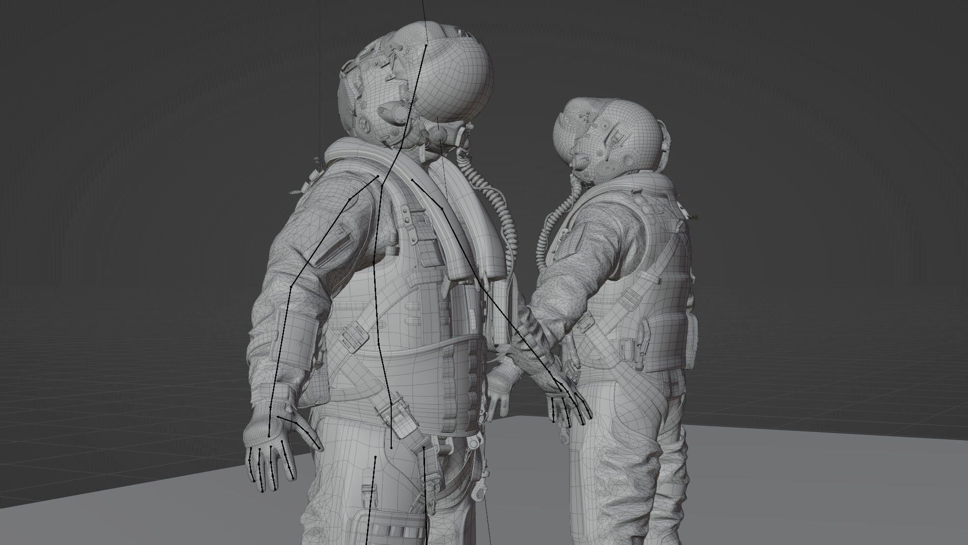 Pilot 3d Rig FLIGHT SUIT Fighter Pilot Rigged 3D model rigged | CGTrader