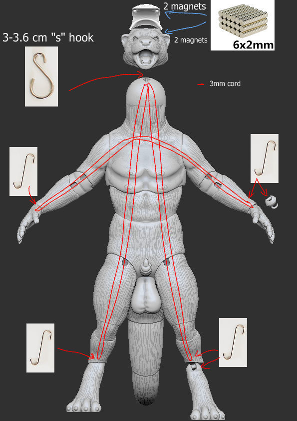 Kinstal Ball Joint Doll 3D model 3D printable CGTrader