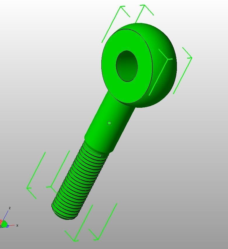 M16 Eye Bolt 3D model 3D printable CGTrader