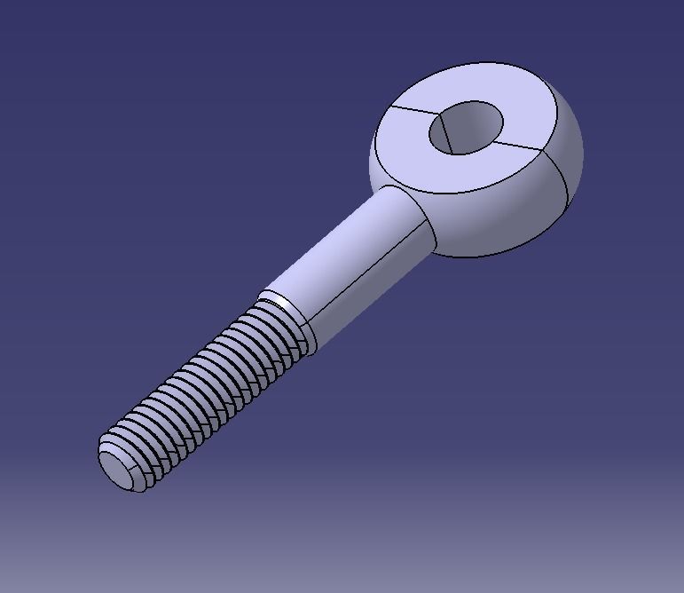 M12 Eye Bolt 3D model 3D printable CGTrader