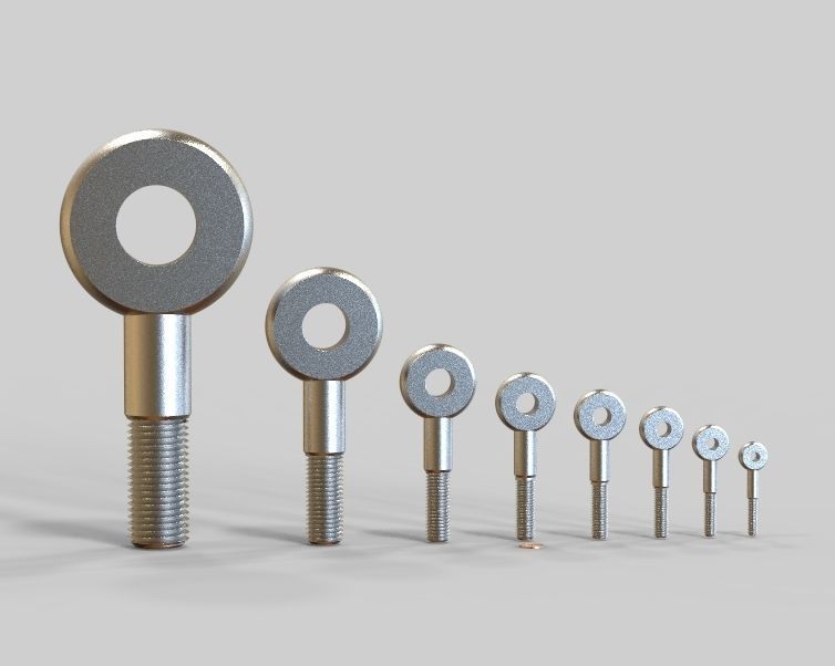 M12 Eye Bolt 3D model 3D printable CGTrader