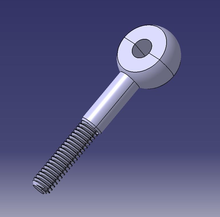 M8 Eye Bolt 3D model 3D printable CGTrader
