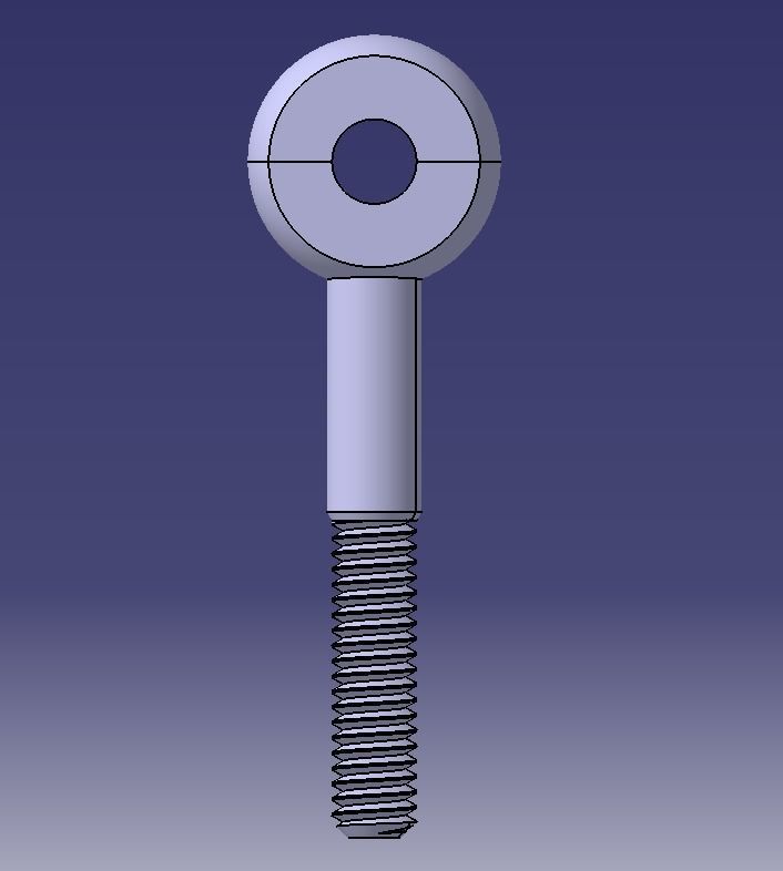 M8 Eye Bolt 3D model 3D printable CGTrader