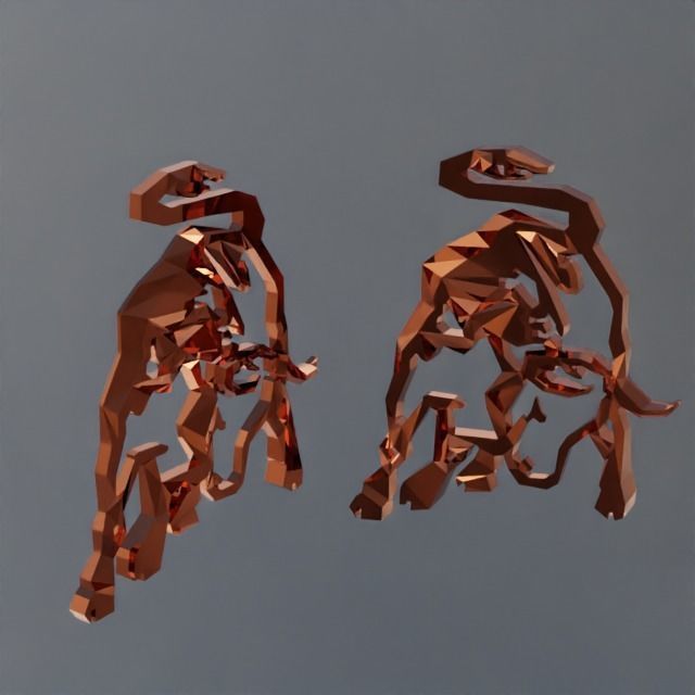 3D Printable Earrings Pedant 3D model 3D printable CGTrader