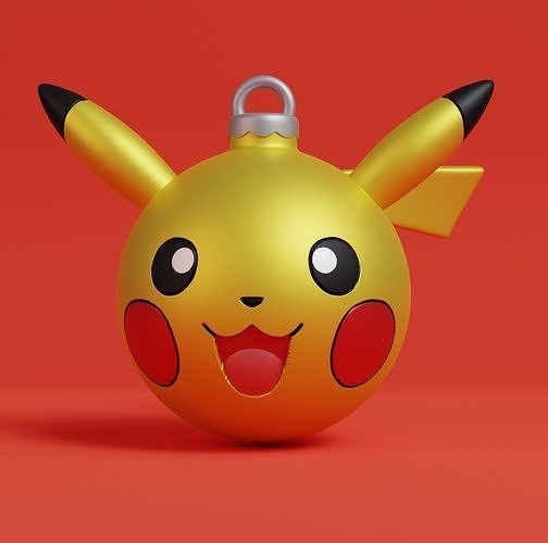 Pokemon - Christmas Ornament Pikachu free 3D model 3D printable | CGTrader