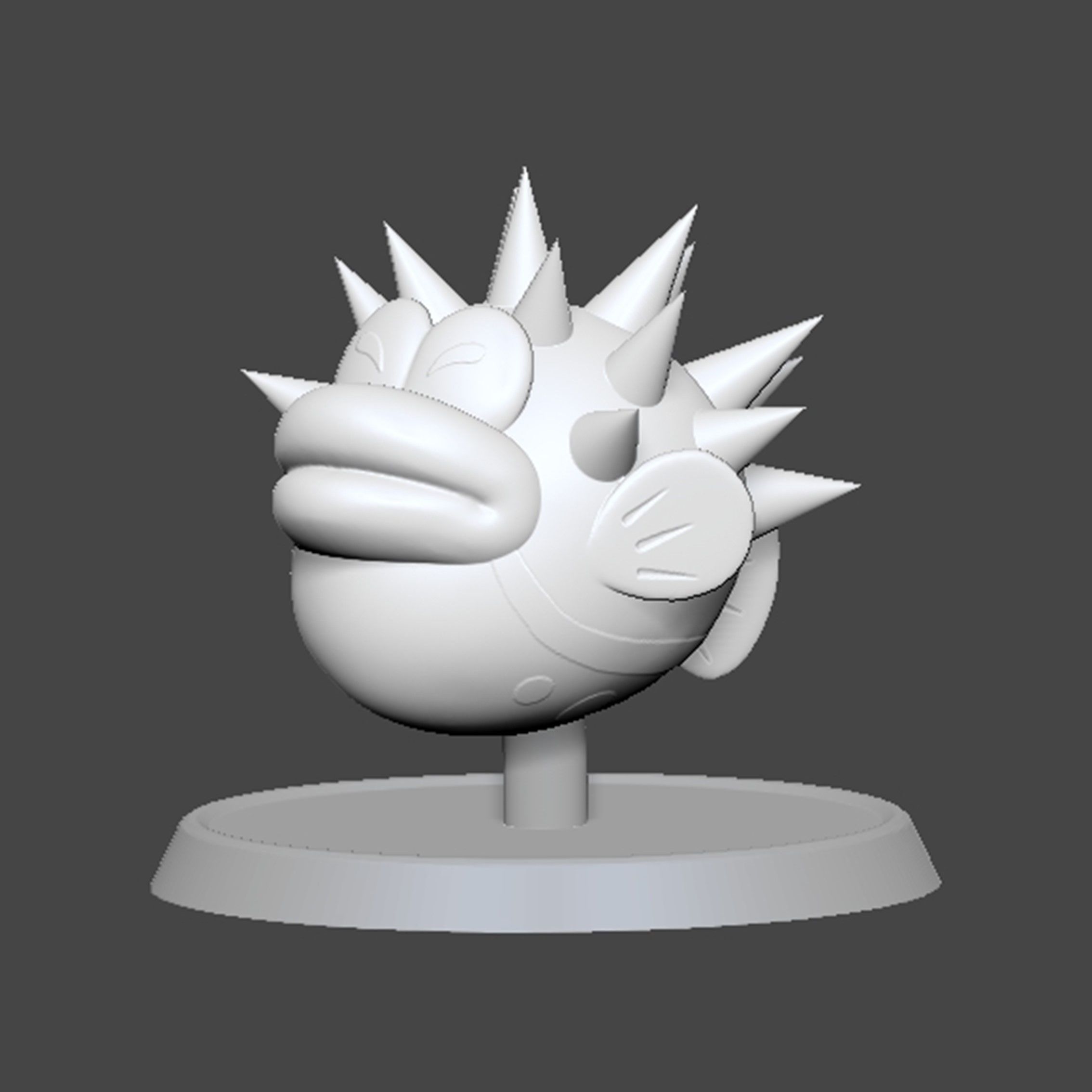 Porcupuffer Fish Mario Based 3D model 3D printable CGTrader