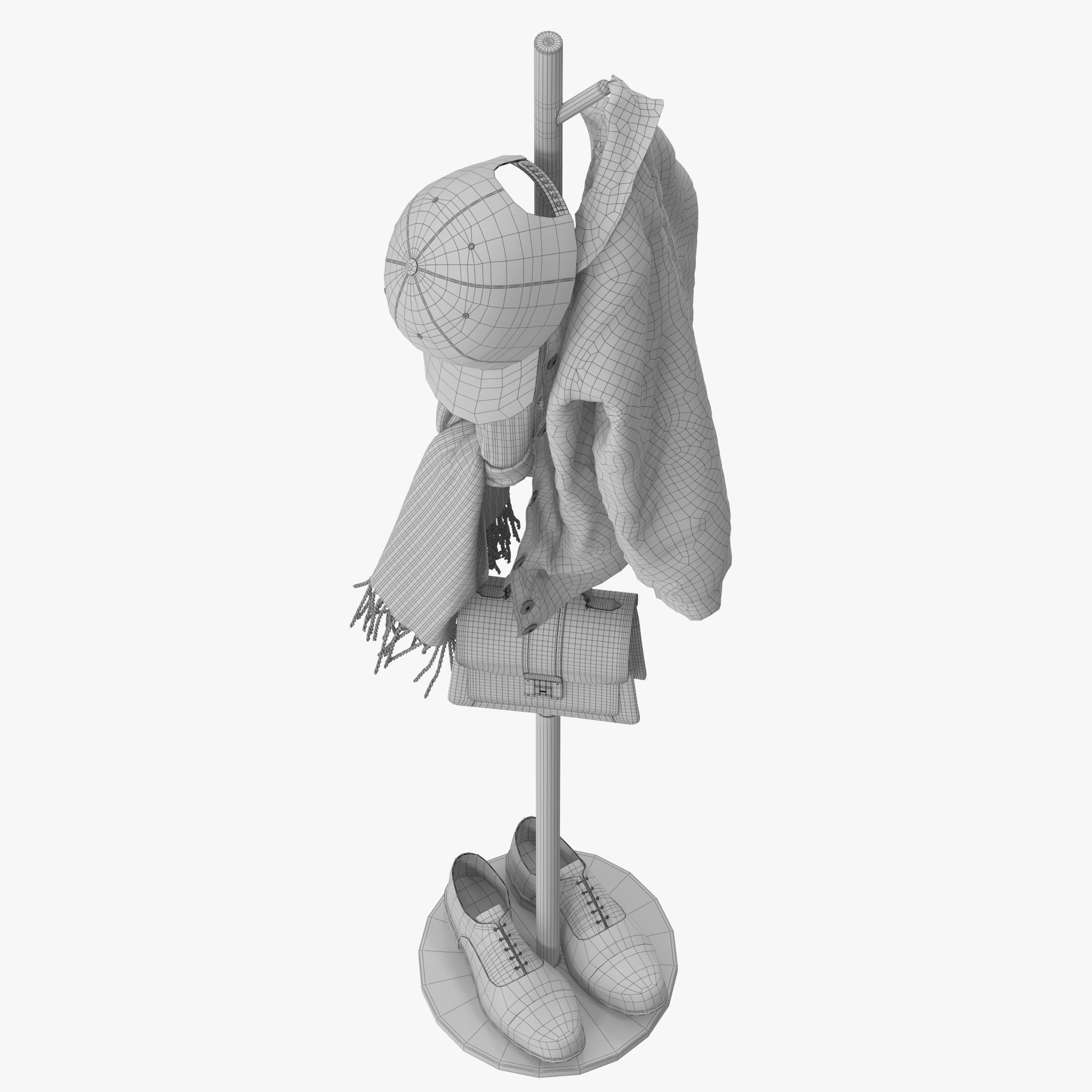 Nordic Coat Rack 3D model | CGTrader