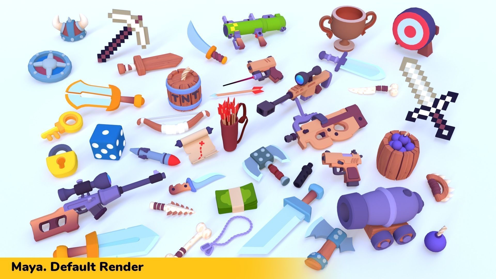 3D model Hypercasual Action Props Pack Volume 4 VR / AR / low-poly ...