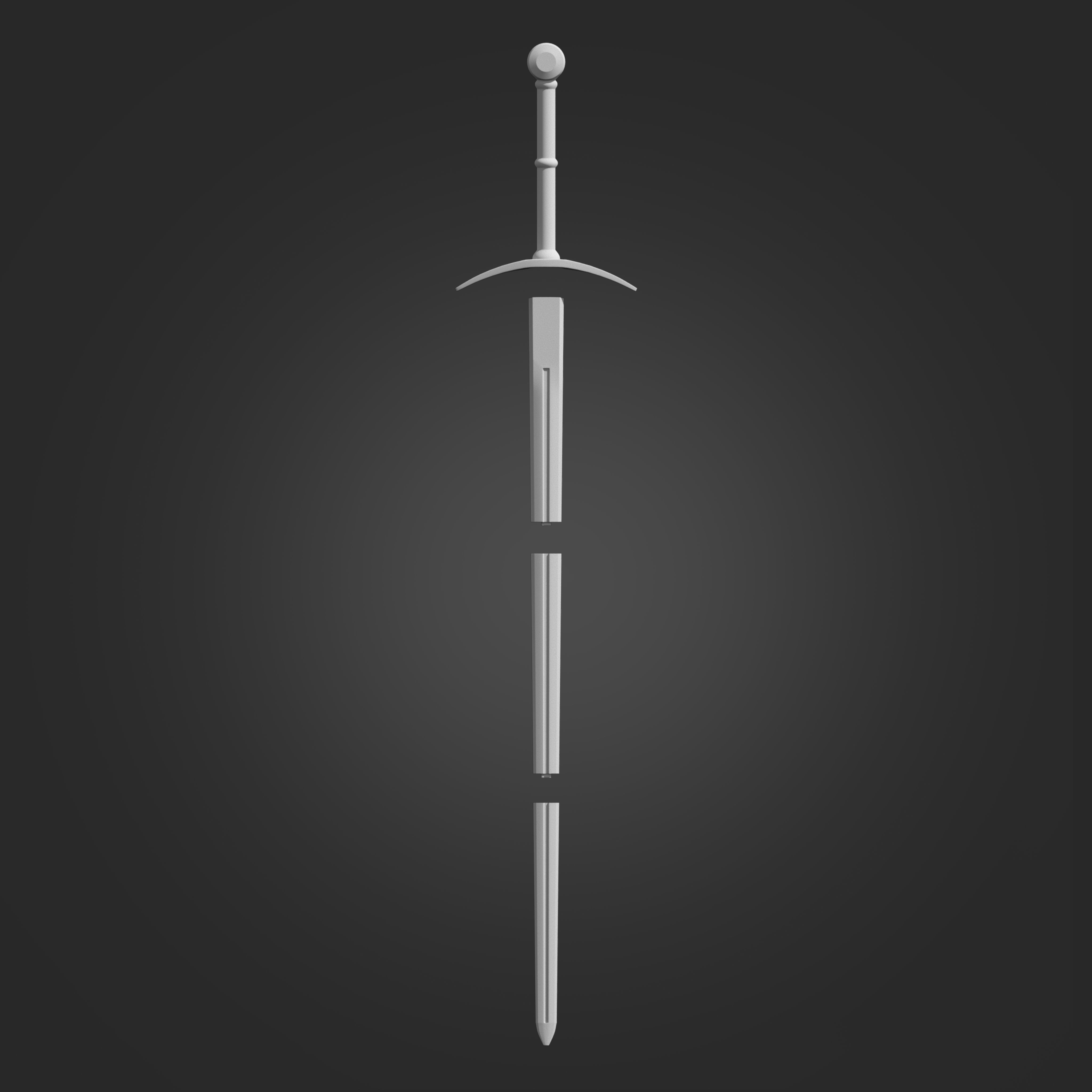 Bastard Sword from Dark Souls 3D model 3D printable CGTrader