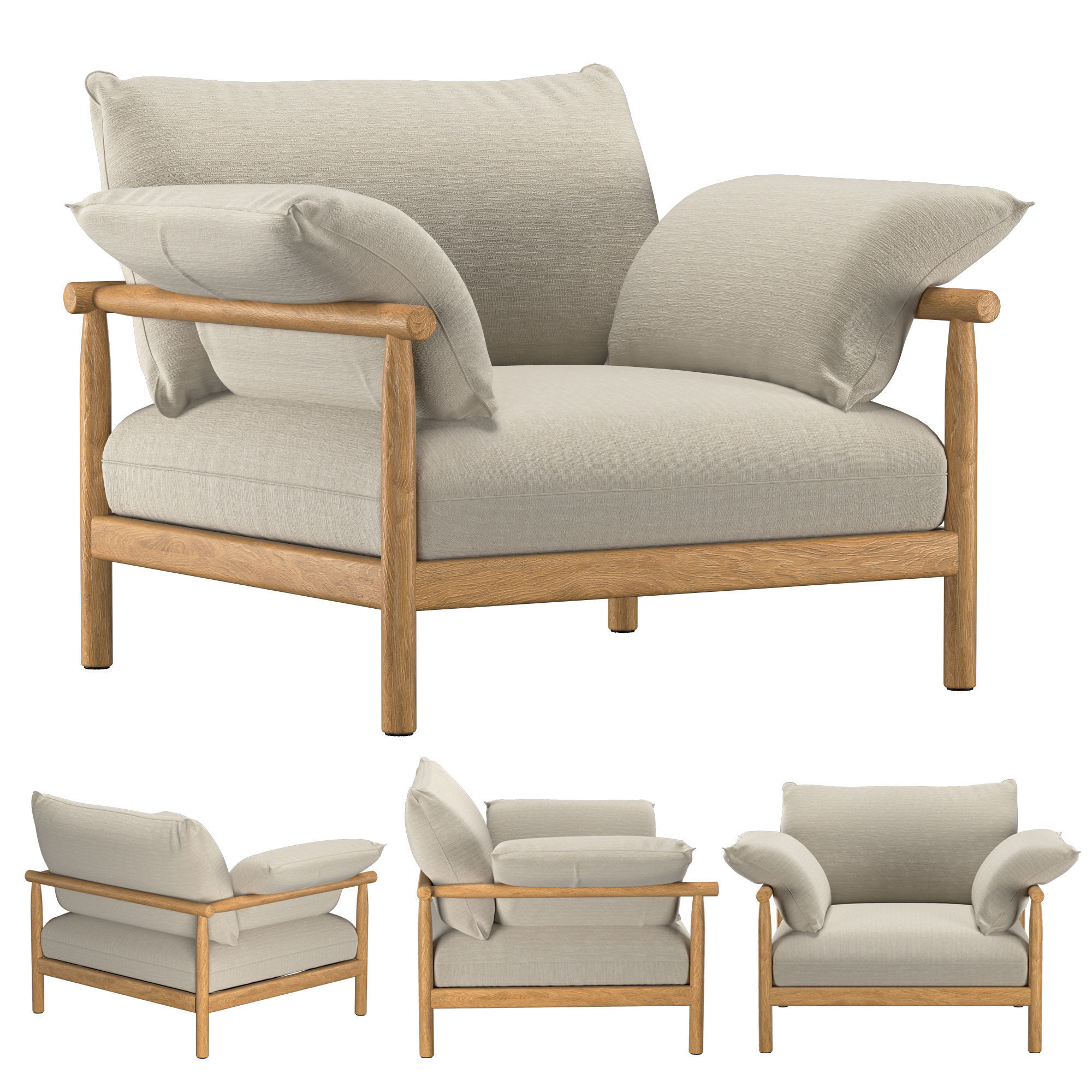 TIBBO LOUNGE CHAIR XL 3D model CGTrader