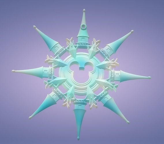 Magical Mouse Snowflake 3D model 3D printable | CGTrader