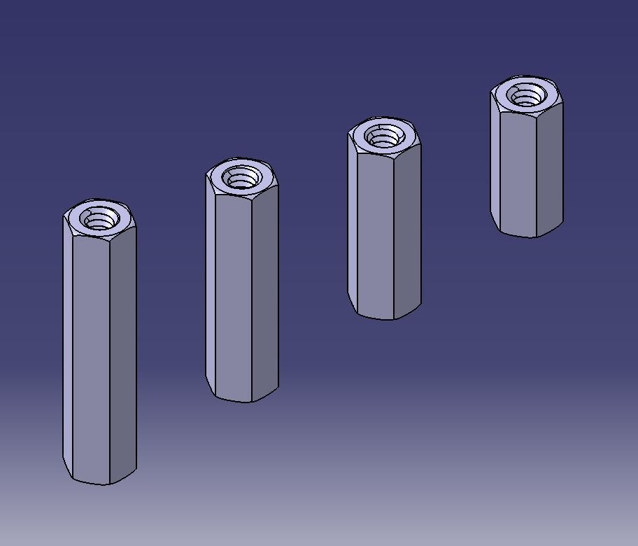 M8 Hexagonal Stud Connector 3D model 3D printable | CGTrader