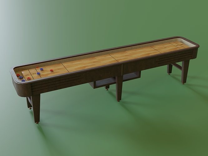 3D model Shuffleboard Table VR / AR / lowpoly CGTrader