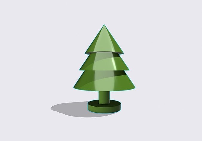 Christmas tree 3D model 3D printable - Christmas Tree 3d Model Cc91ef76eb 