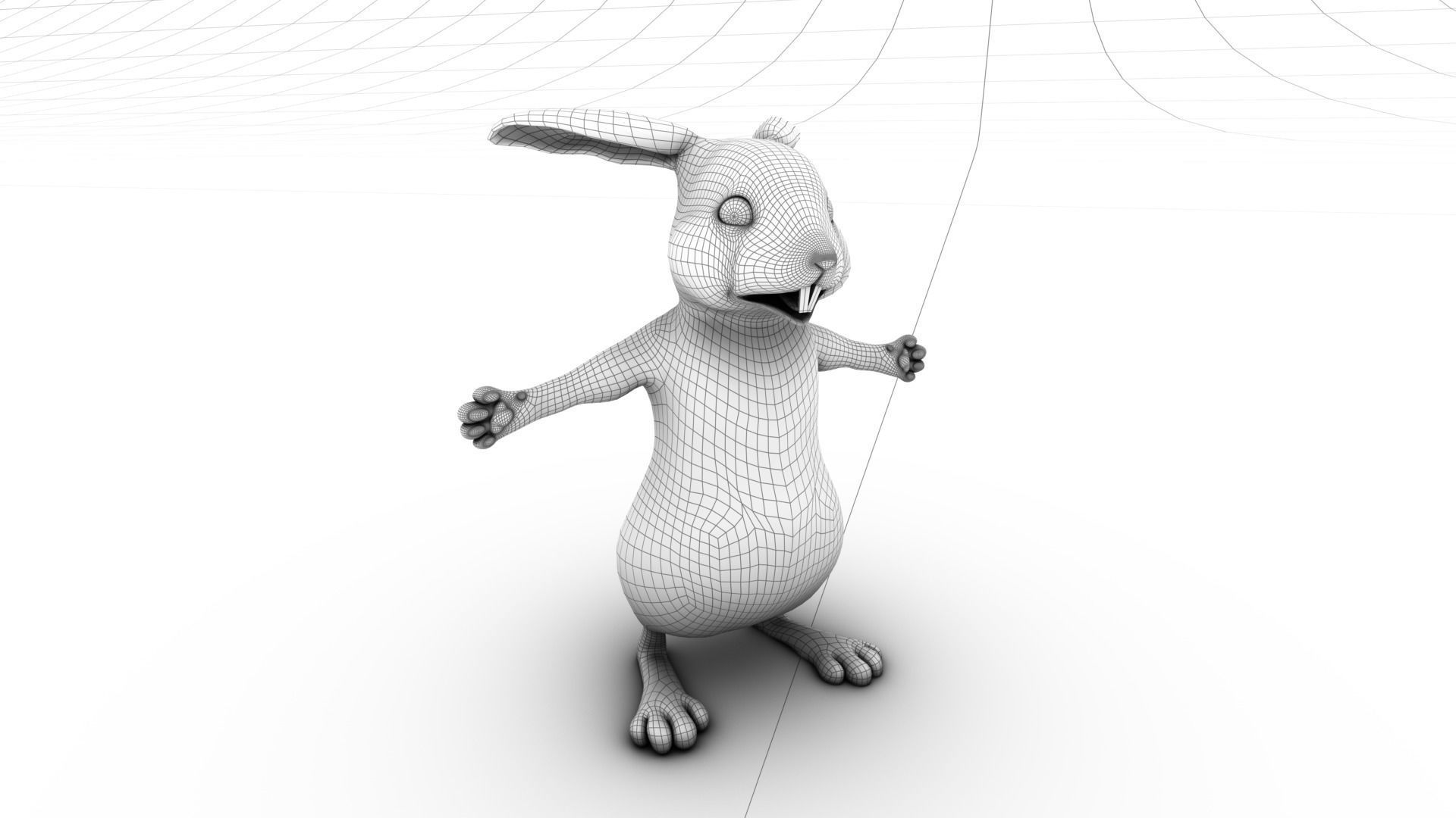 Rabbit - Cartoon style - rigged 3D model rigged | CGTrader