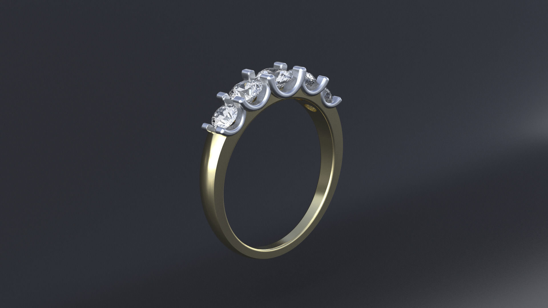 Futuistic rings with diamond CNC model or 3D model 3D printable | CGTrader