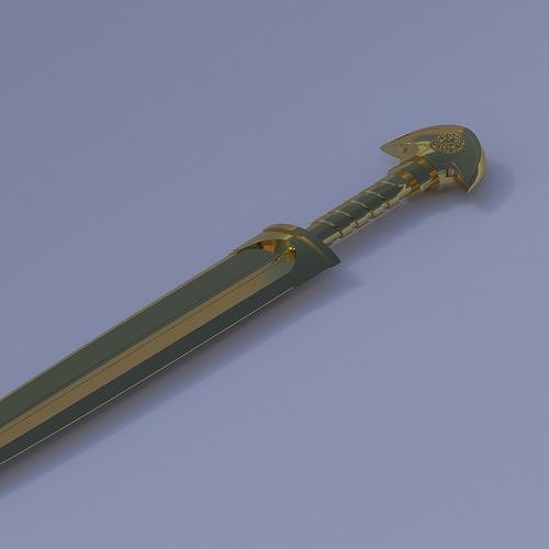 Ancient Bronze Age Sword for Print and Sand Casting 3D model 3D