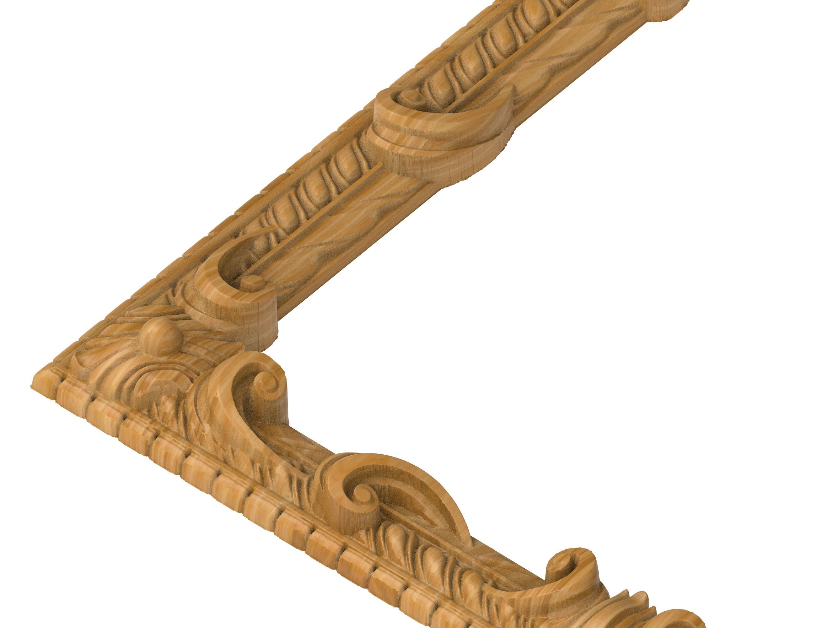 Carved picture frame STL 3D model CGTrader