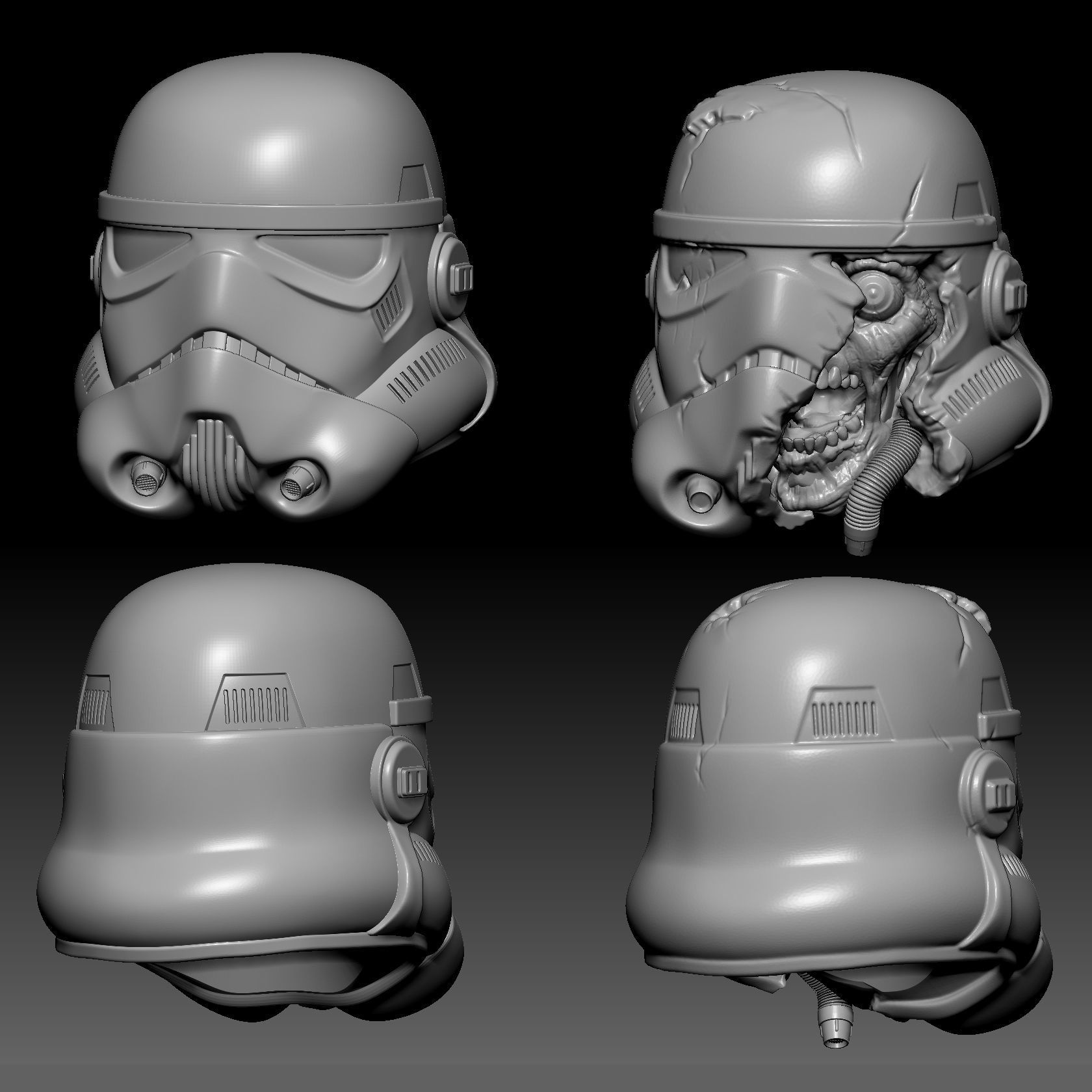 Storm Trooper helmet 3d STL files bundle 3D model 3D printable | CGTrader