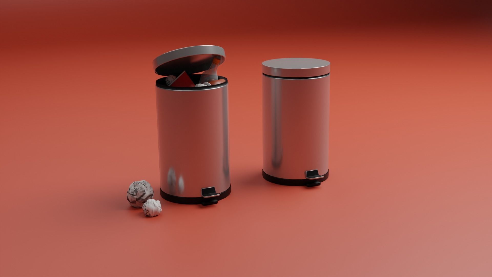 Trash can 3D model 3D printable CGTrader