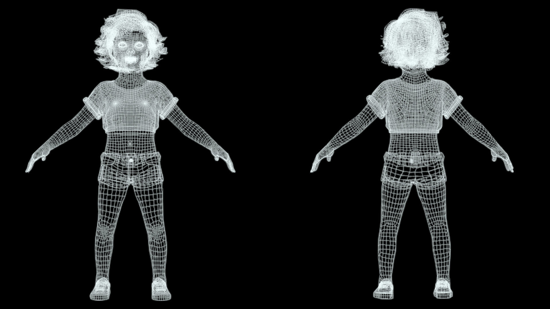 3D model Realistic Girl child VR / AR / low-poly | CGTrader