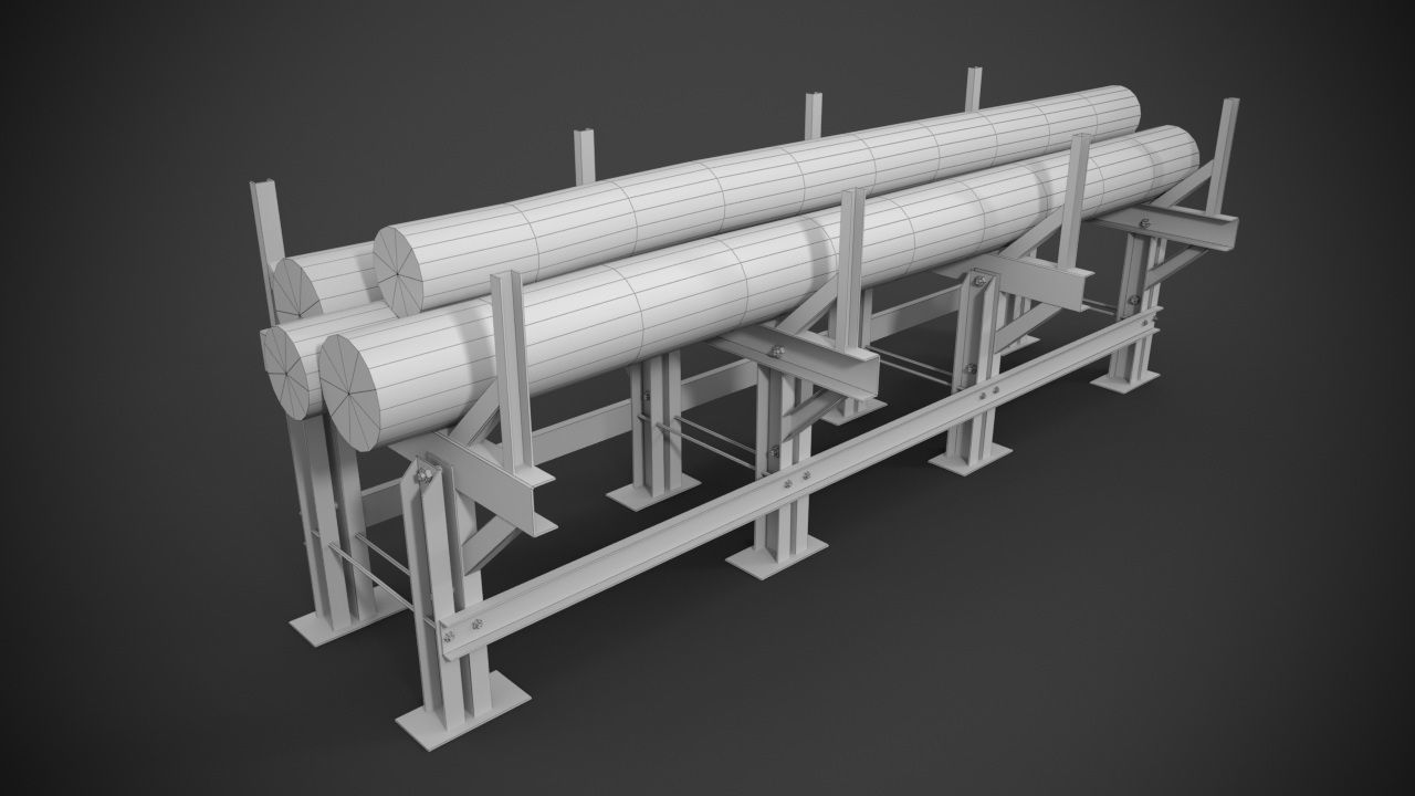 3D model Industrial wood rack VR / AR / lowpoly CGTrader