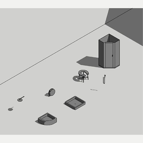 Shower cabins Pack of revit families 3D model CGTrader