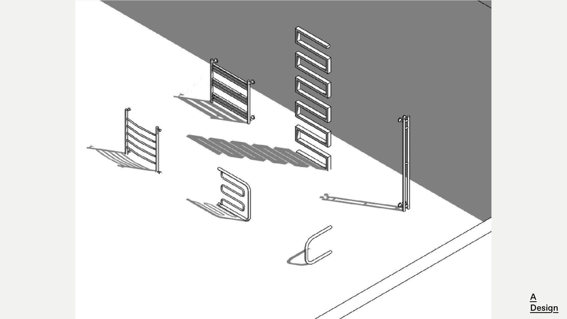 Towel warmers Pack of revit families 3D model CGTrader