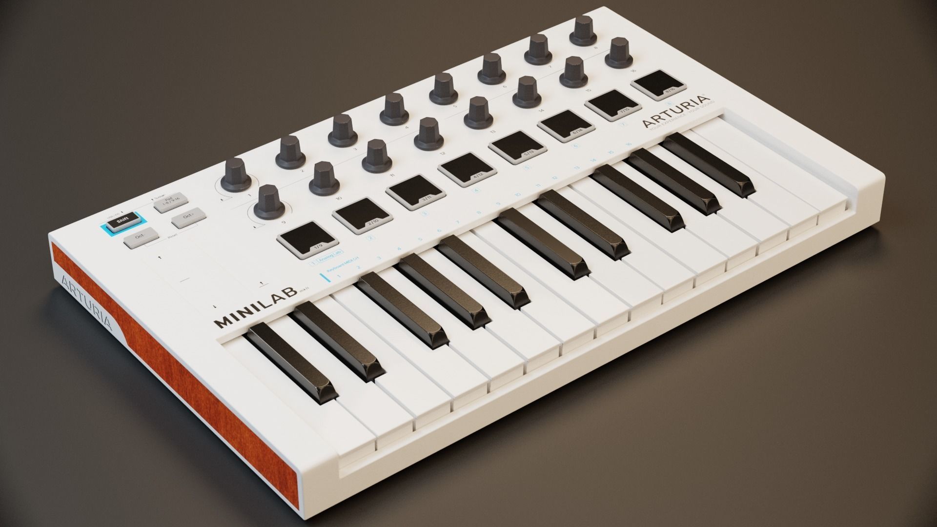 Arturia MiniLab MK2 MIDI Keyboard 3D model CGTrader