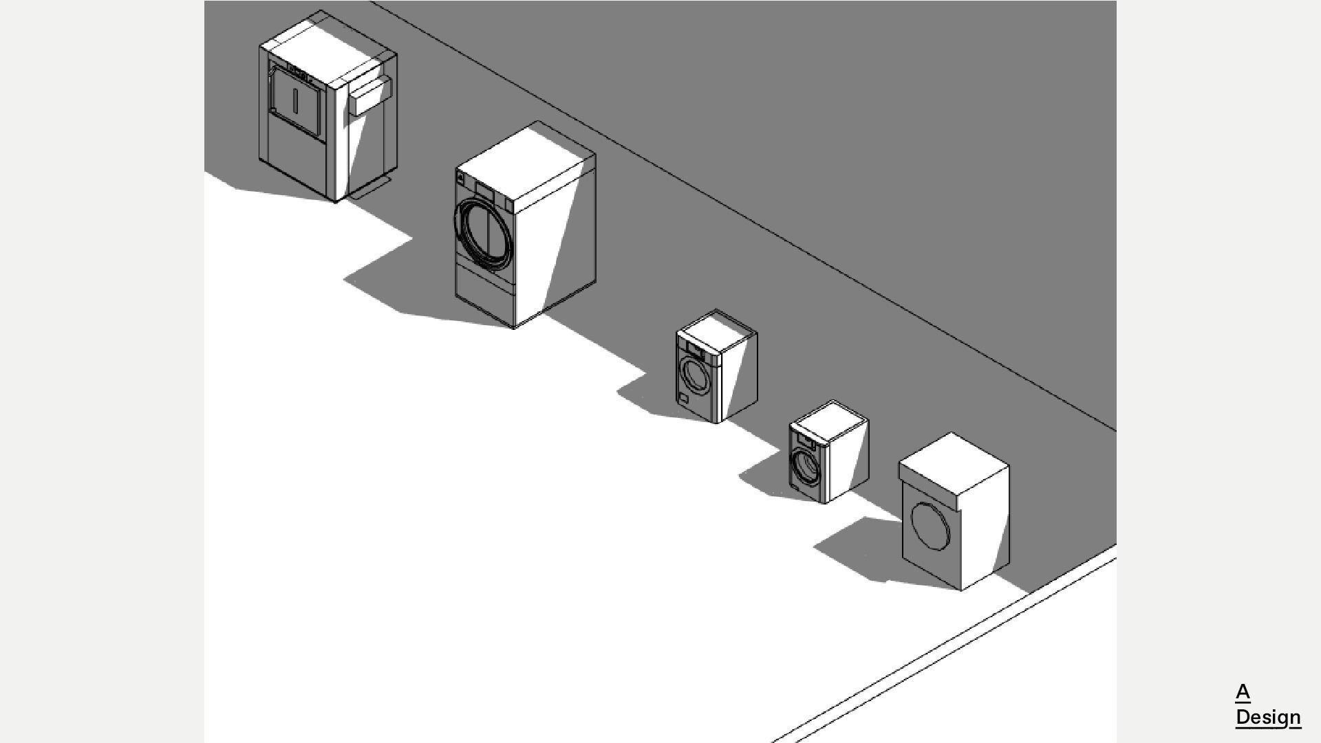 Washing Machines Pack of revit families 3D model CGTrader