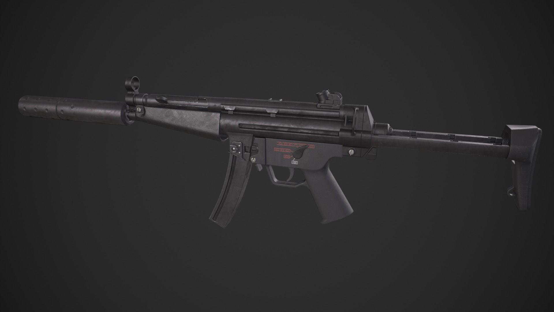 3D model MP5 Submachine Gun VR / AR / low-poly | CGTrader