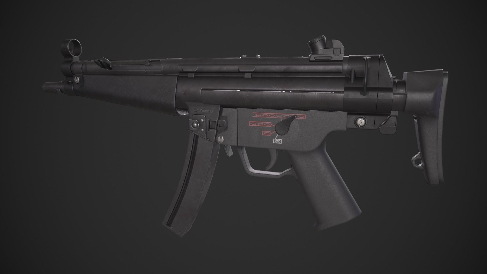 3D model MP5 Submachine Gun VR / AR / low-poly | CGTrader