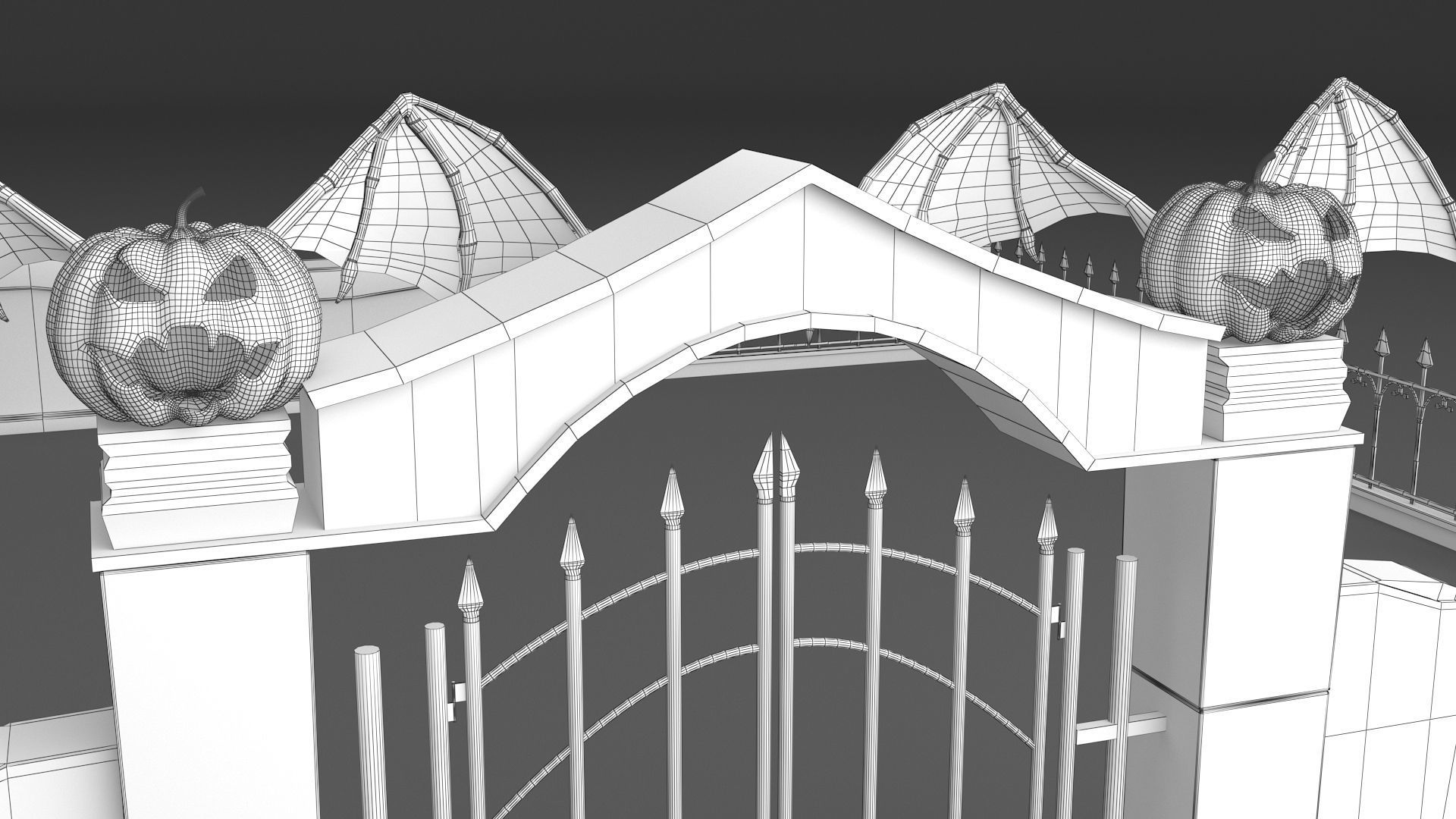 PBR Cemetery Gate 3D model CGTrader