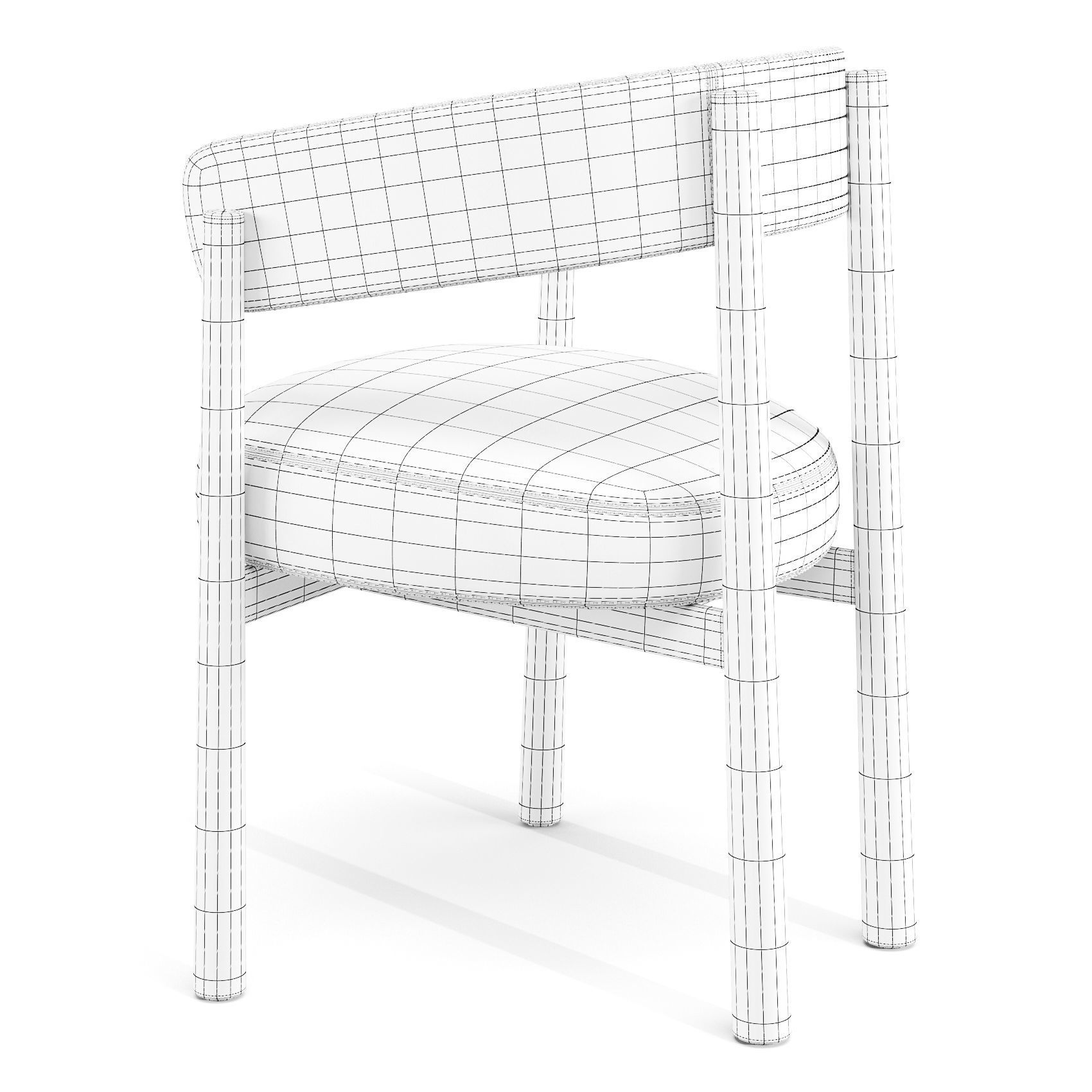 3D model Coedition Dalya Bridge Dining Chair VR / AR / lowpoly